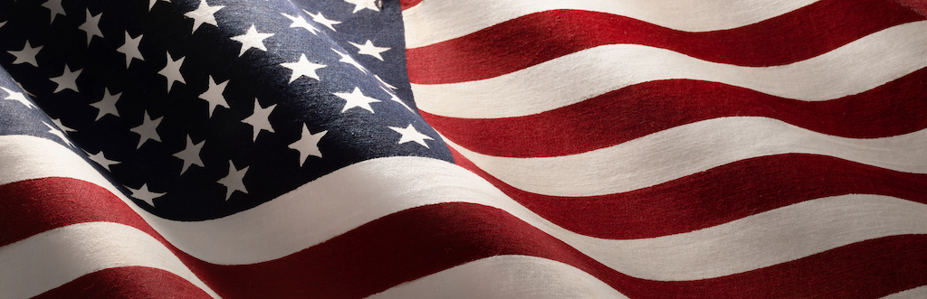 American Wave Flag Background. USA